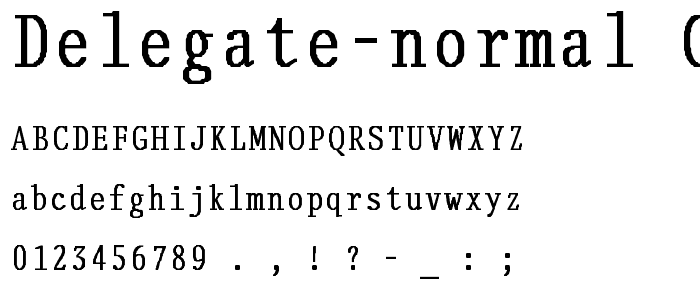 Delegate-Normal Cn Bold font
